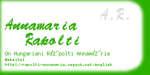 annamaria rapolti business card